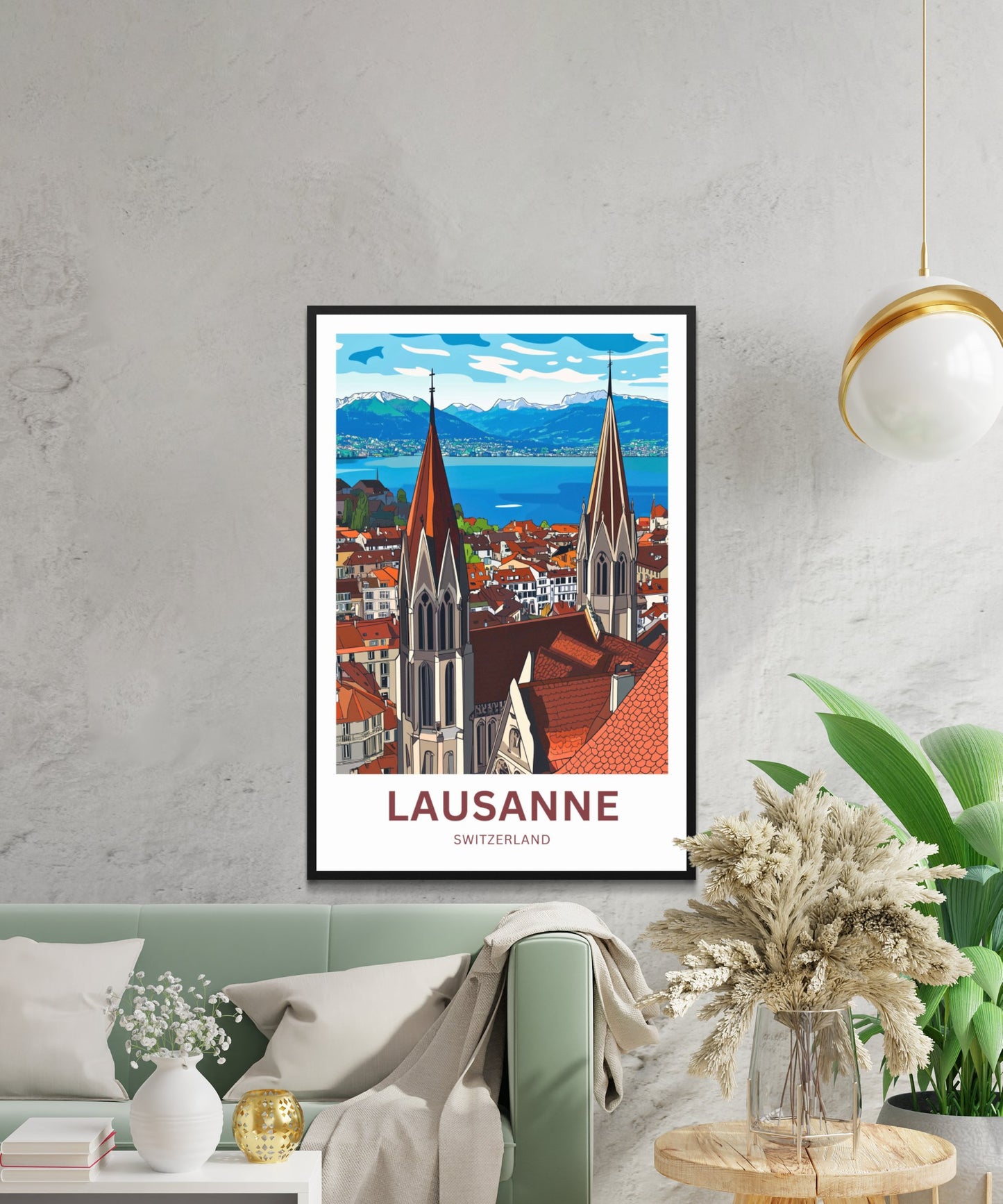 Lausanne Travel Poster- Switzerland