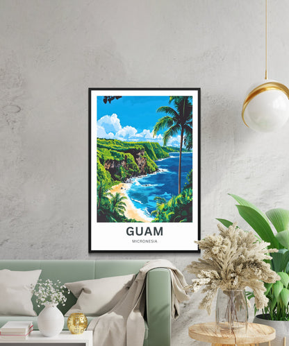Guam Travel Poster - Tropical Paradise: The Shores of Guam