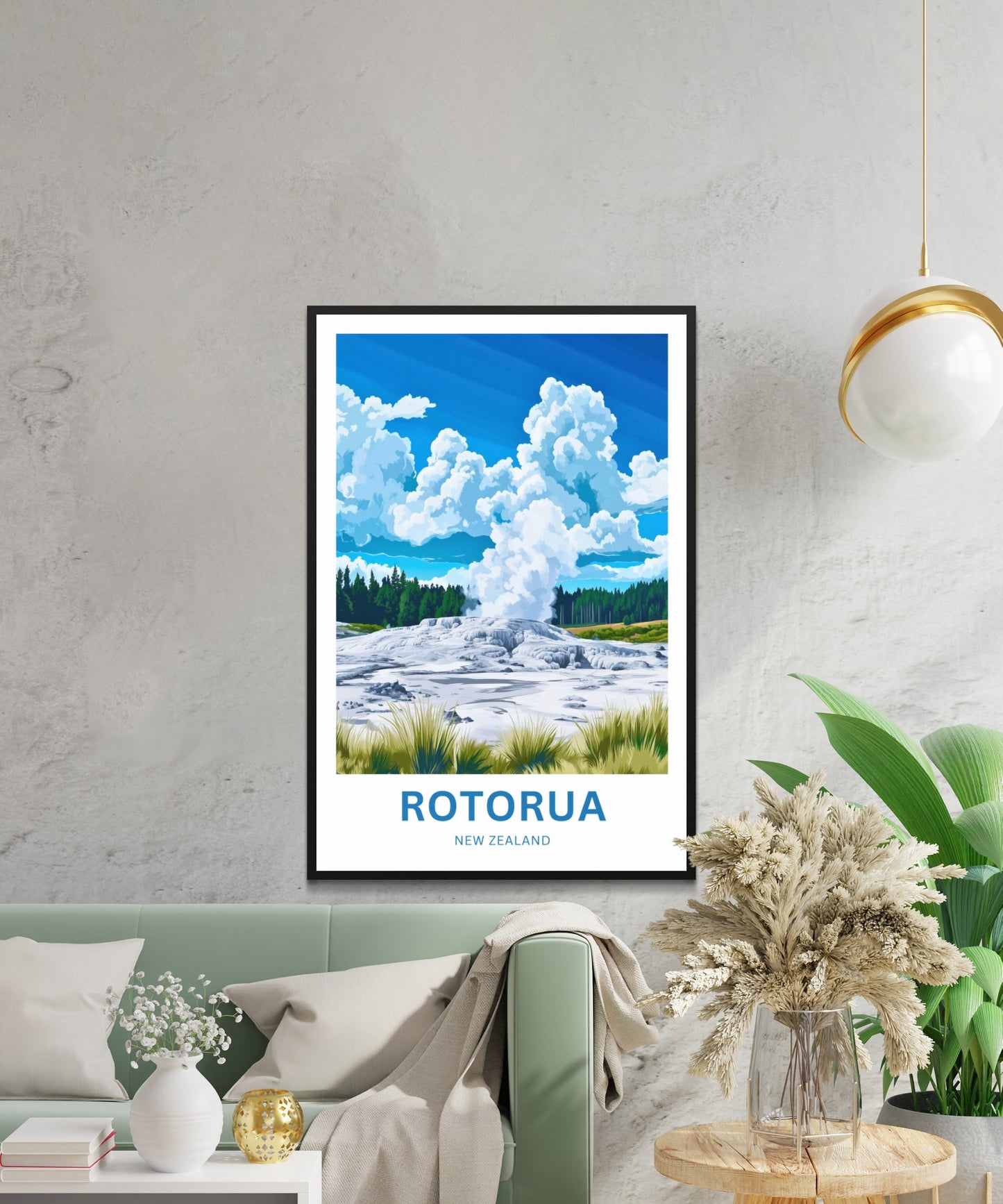 Rotorua Travel Poster - Geothermal Wonderland