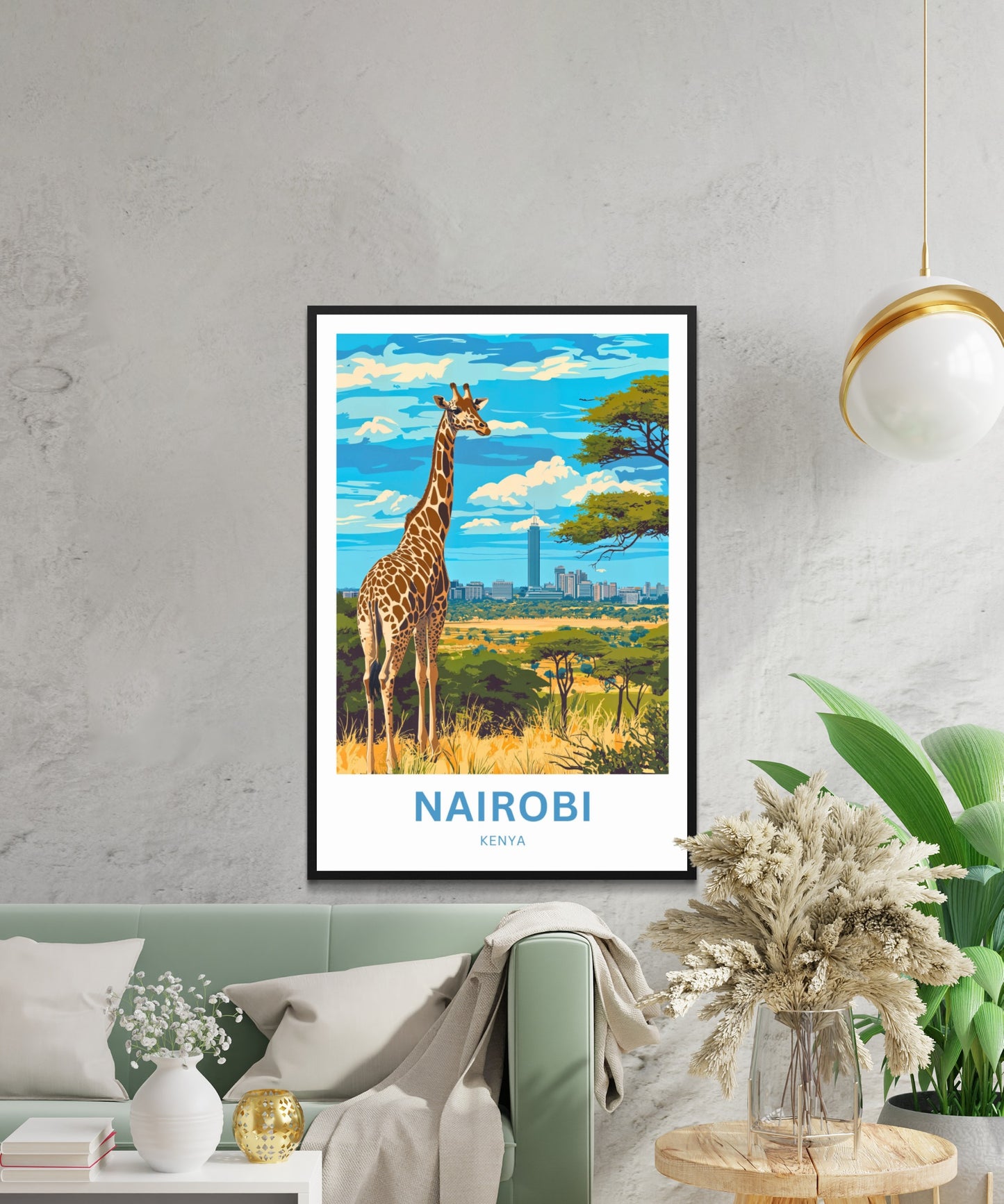 Nairobi Travel Poster - Where Wildlife Meets the Skyline
