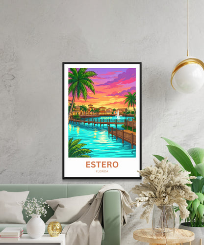Estero Travel Poster - Florida