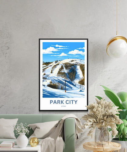 Park City Travel Poster - Ski Resort