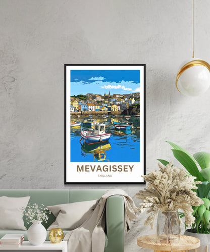 Mevagissey Travel Poster- Captivating Fishing Village England
