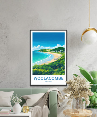 Woolacombe Travel Poster - Seaside Life