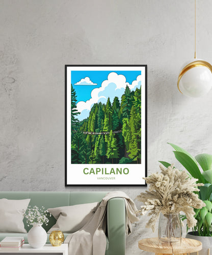Capilano Suspension Bridge  Travel Poster  - Bridge of legends