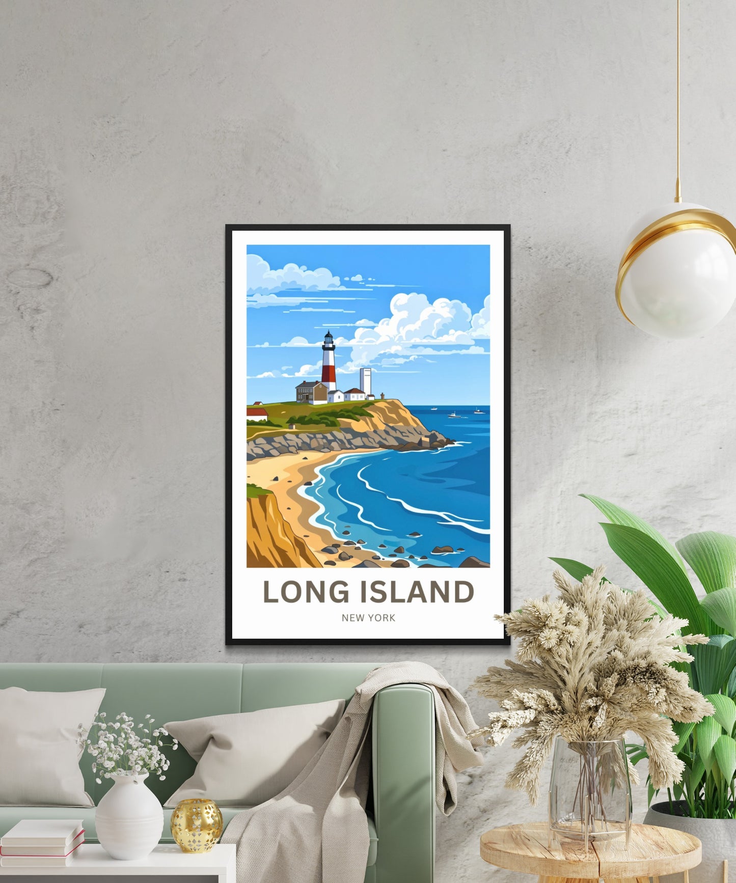 Long Island Travel Poster -  Iconic Light House