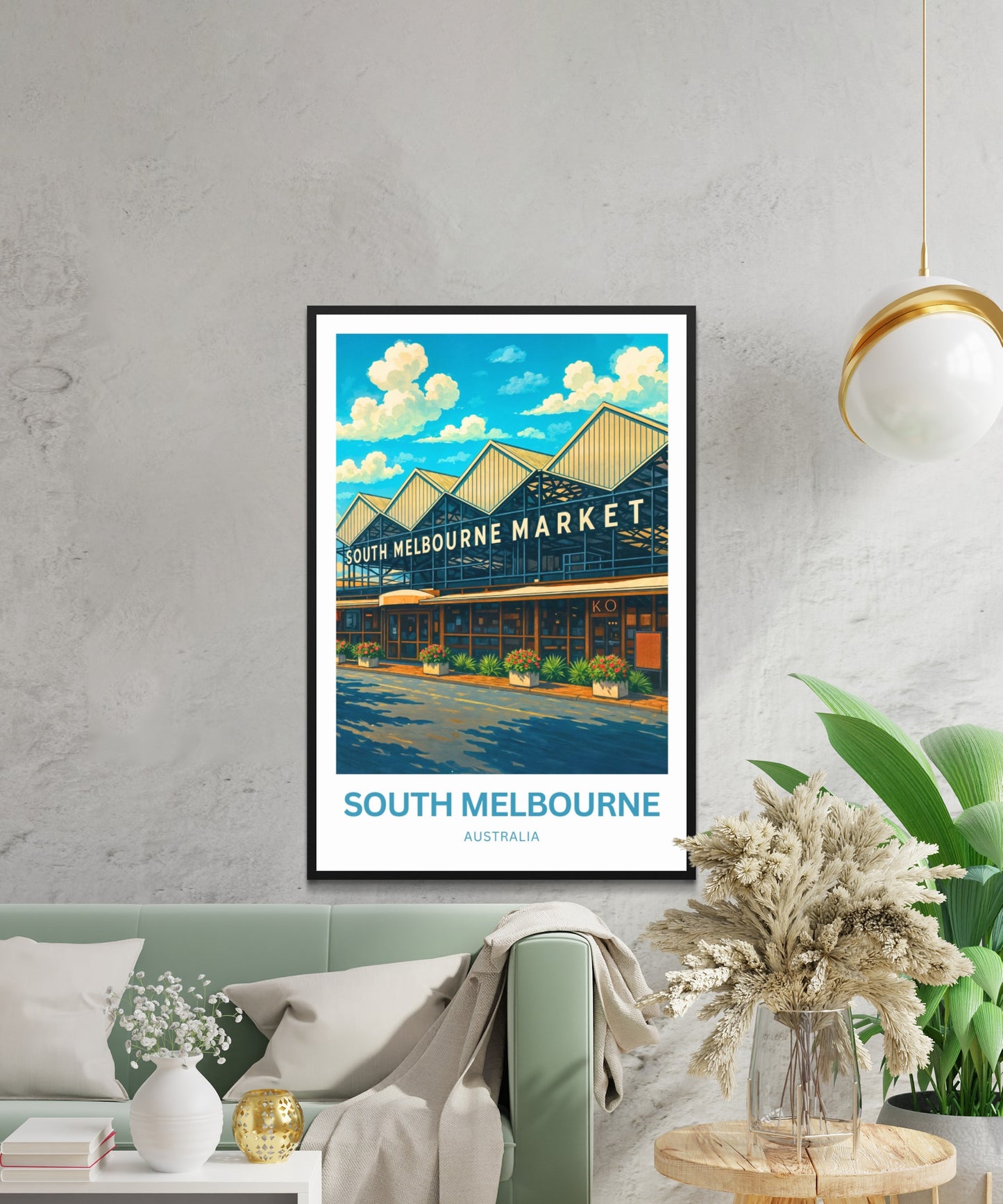 South Melbourne Market Travel Poster  - Where Locals Gather