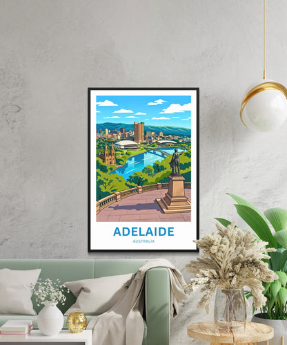 Adelaide Travel Print - View from Above