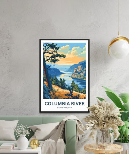 Columbia River Travel Poster- Pacific Northwest Icon