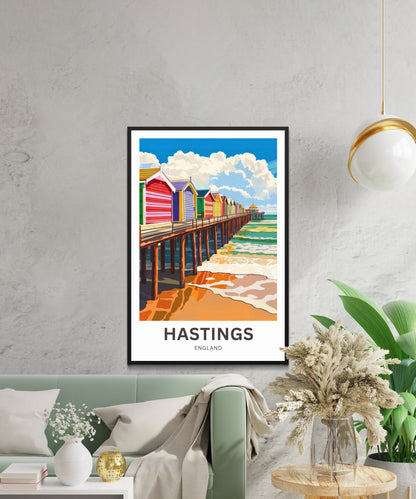 Hastings Travel Poster- England