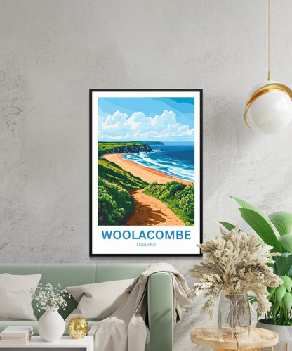 Woolacombe Travel Poster - Captivating Endless Horizons