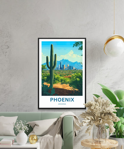 Phoenix Travel Poster - Where Desert Meets City