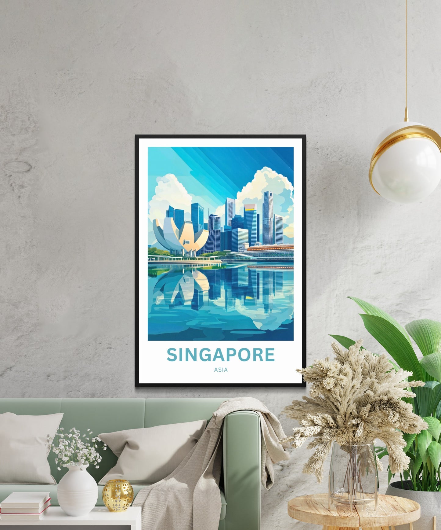 Singapore Travel Poster - Skyline Serenity