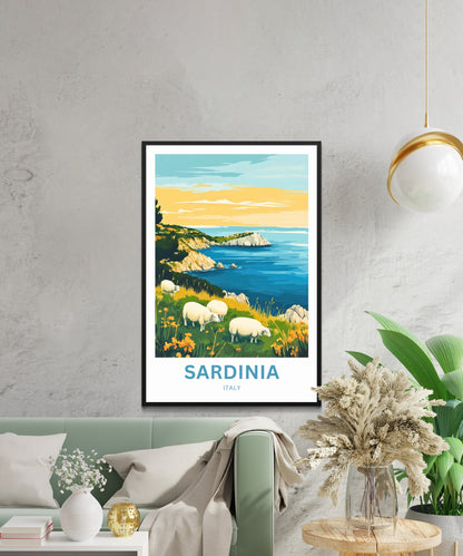 Sardinia Travel Poster - Pastoral Dreams of Sardinia