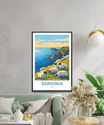 Sardinia Travel Poster - Captivating View of Sheperds