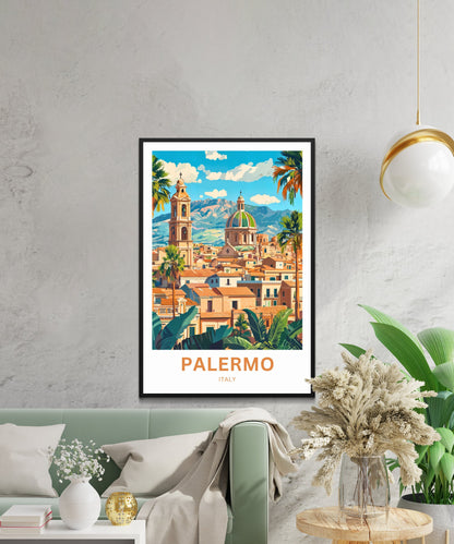 Palermo Travel Poster- Italy
