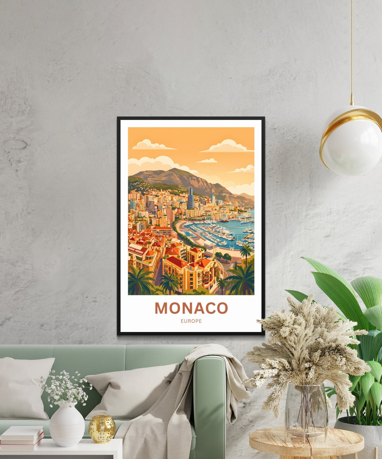 Monaco  Travel Poster - Aerial Elegance