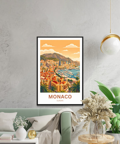 Monaco  Travel Poster - Aerial Elegance