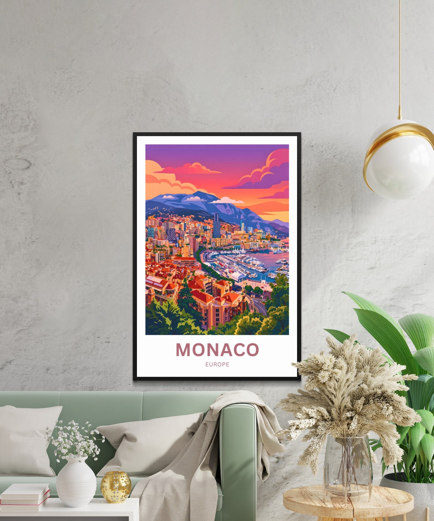 Monaco  Travel Poster - Mesmerizing Harbor View