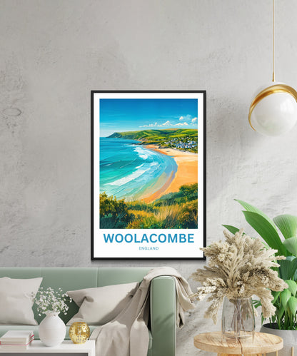 Woolacombe Travel Poster - Devon