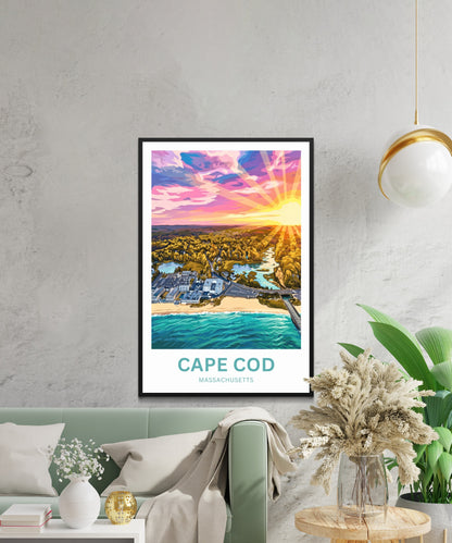 Cape Cod Travel Poster - Breathtaking Sunset