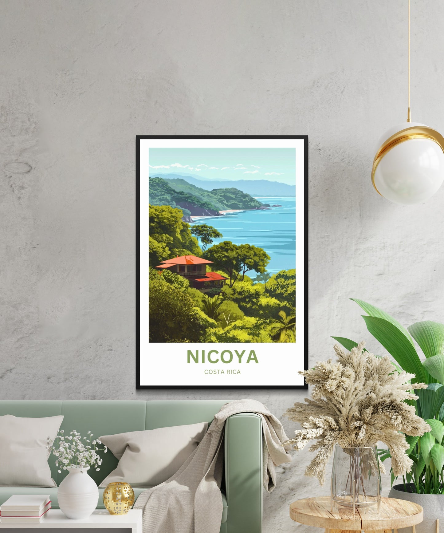 Nicoya, Costa Rica Travel Poster  -Ocean Serenity