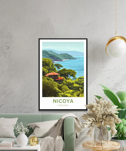Nicoya, Costa Rica Travel Poster  -Ocean Serenity