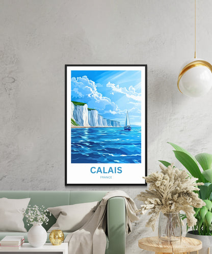 Calais Travel Poster - Blue Seas