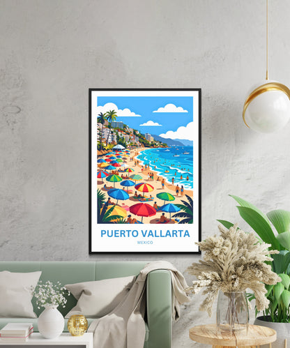 Puerto Vallarta  Travel Poster - Beach Days View