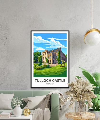 Tulloch Castle Travel Poster - Scottish Highlands