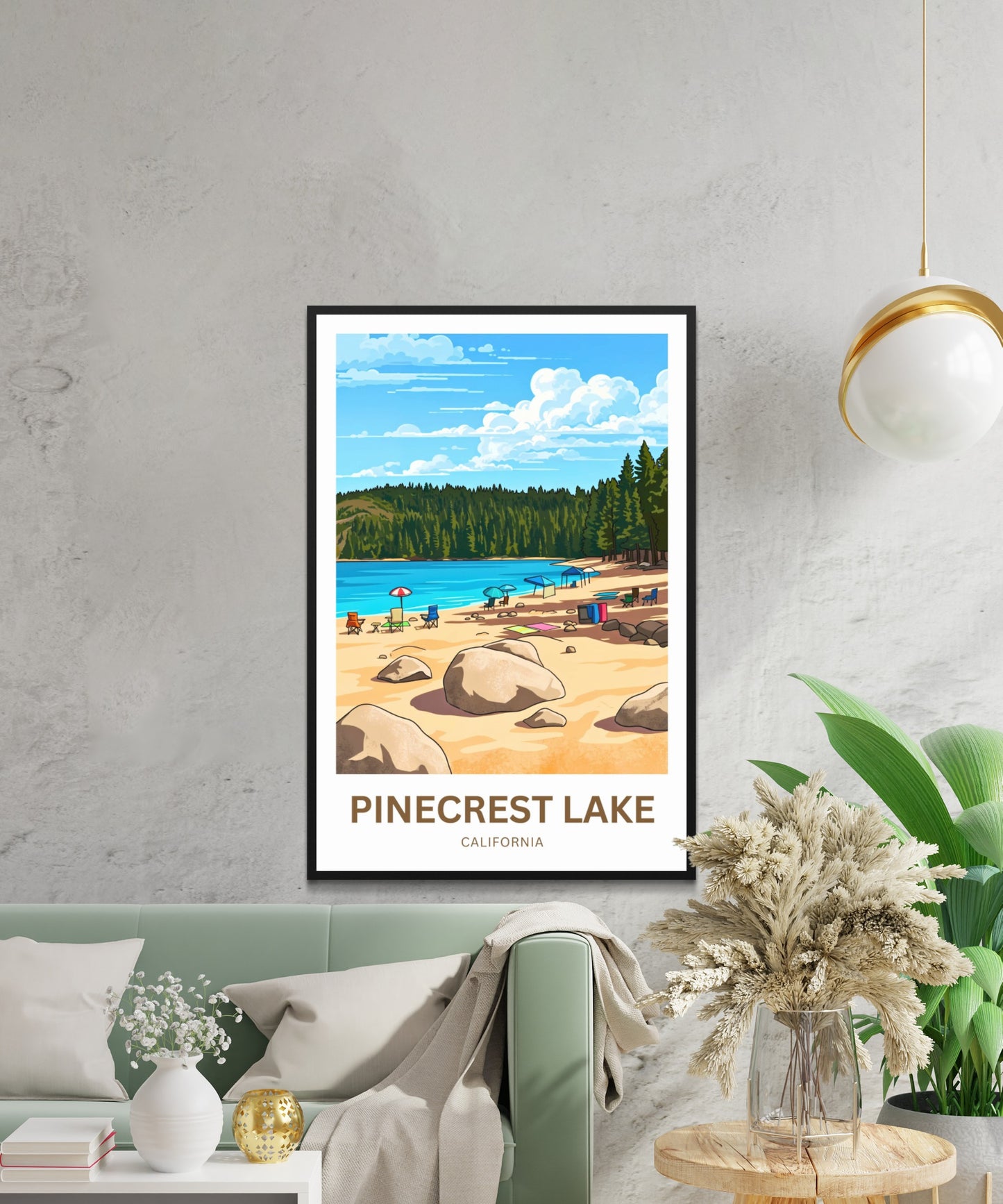 Pinecrest Lake Travel Poster