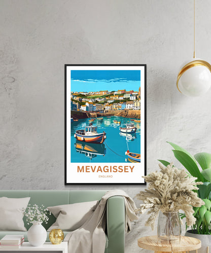 Mevagissey Travel Poster- Coastal Charm