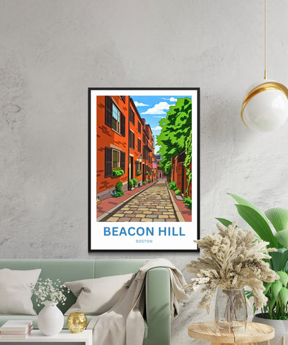 Beacon Hill Travel Poster -  Charming Street
