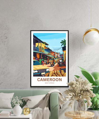 Cameroon Travel Poster - Local Tradition and Culture