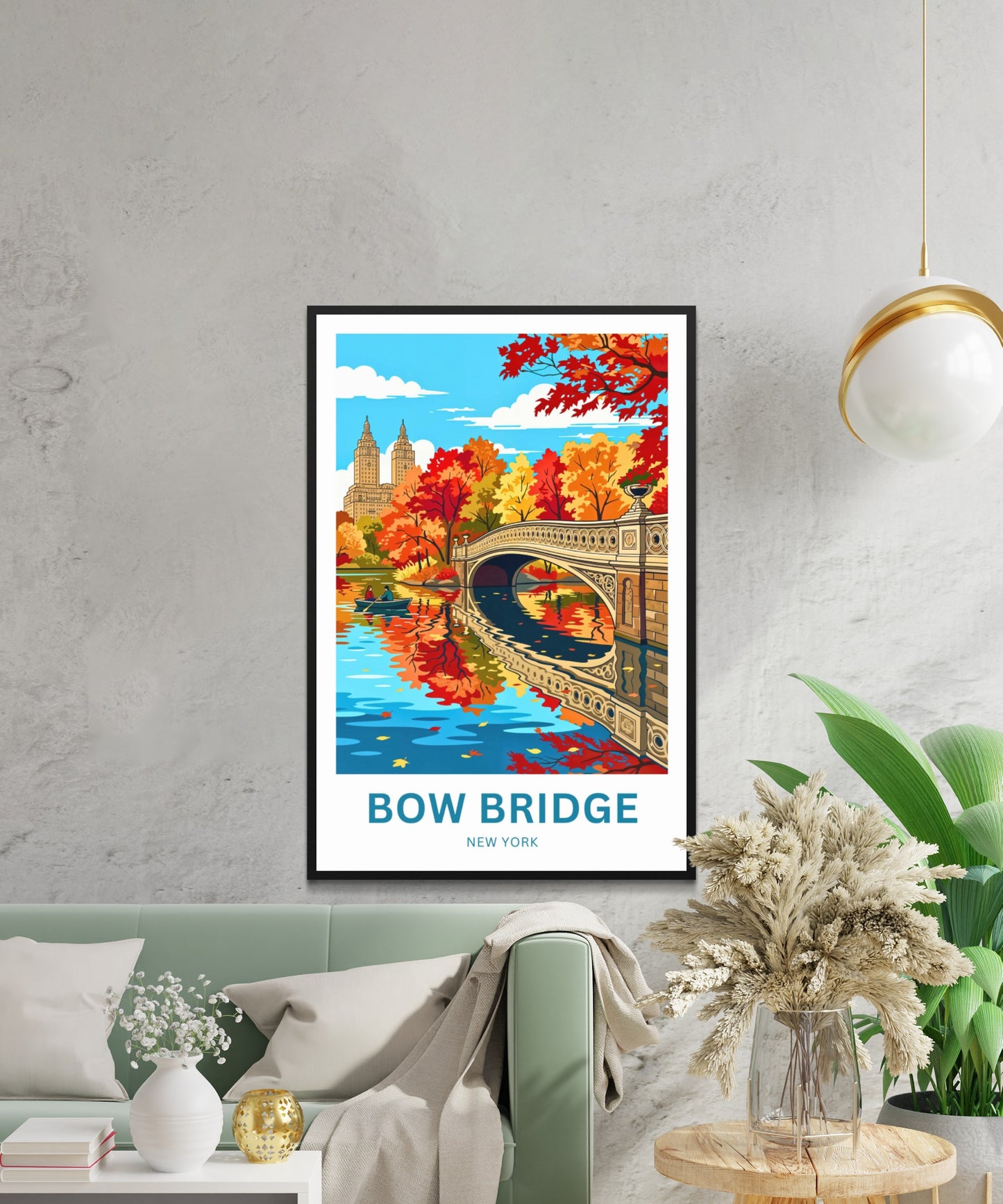 Bow Bridge  Travel Poster - Central Park Elegance
