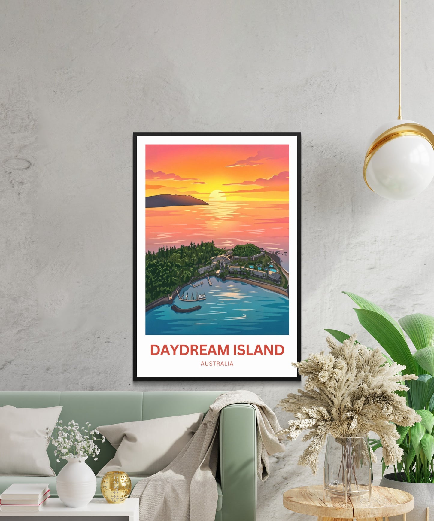 Daydream Island Travel Poster - Sunset