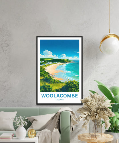 Woolacombe Travel Poster - Beachfront Bliss