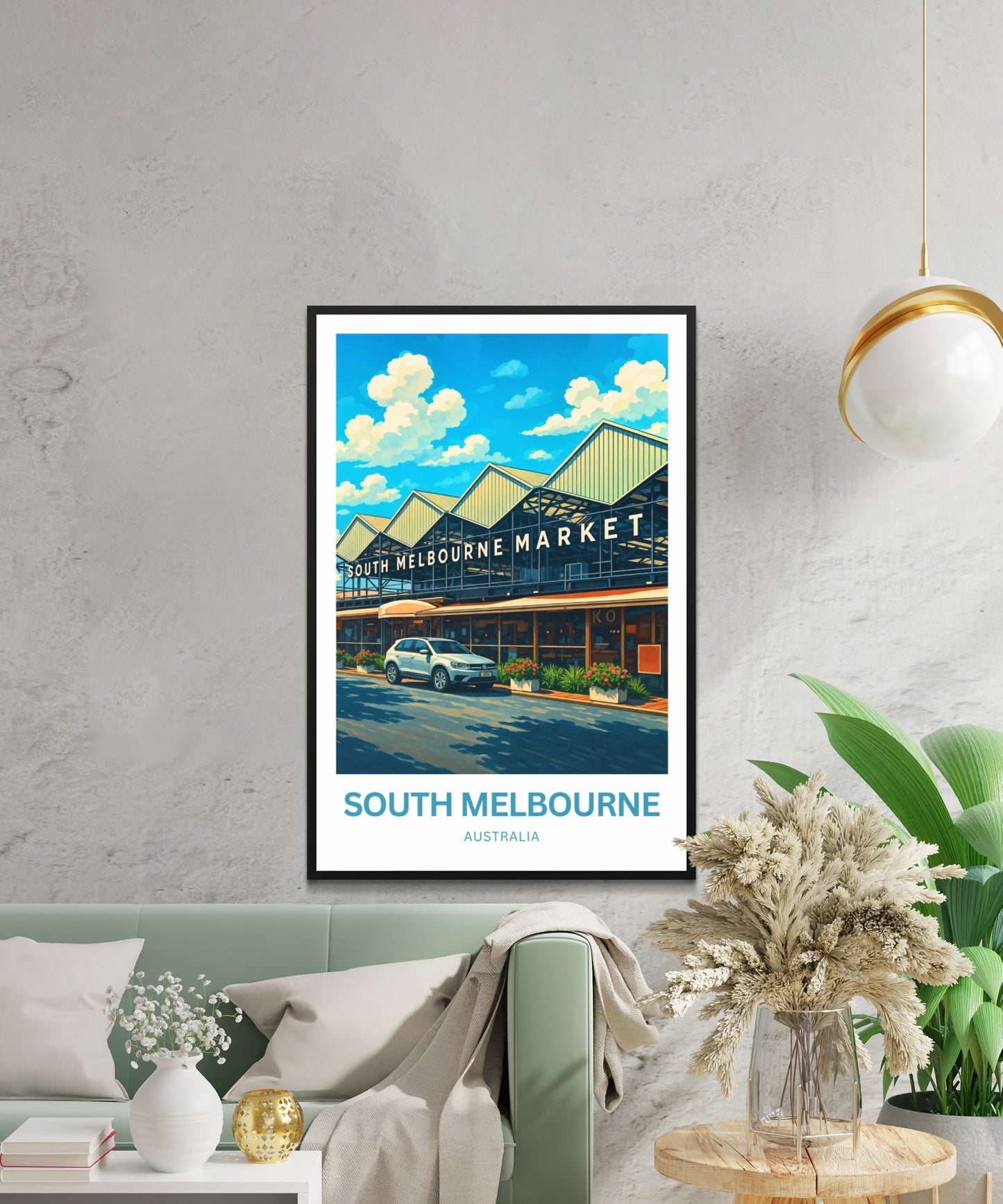South Melbourne Market Travel Poster  - Australia