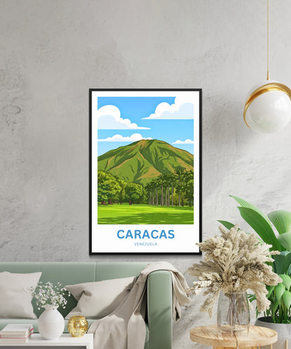 Caracas Travel Poster - Peaks View