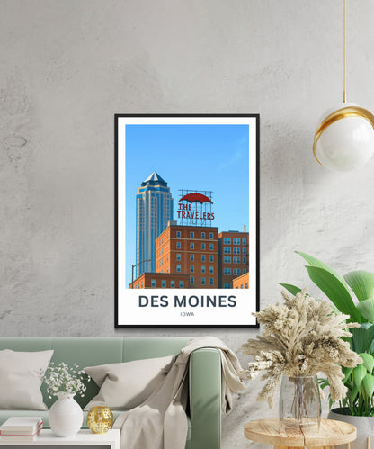 Des Moines Travel Poster