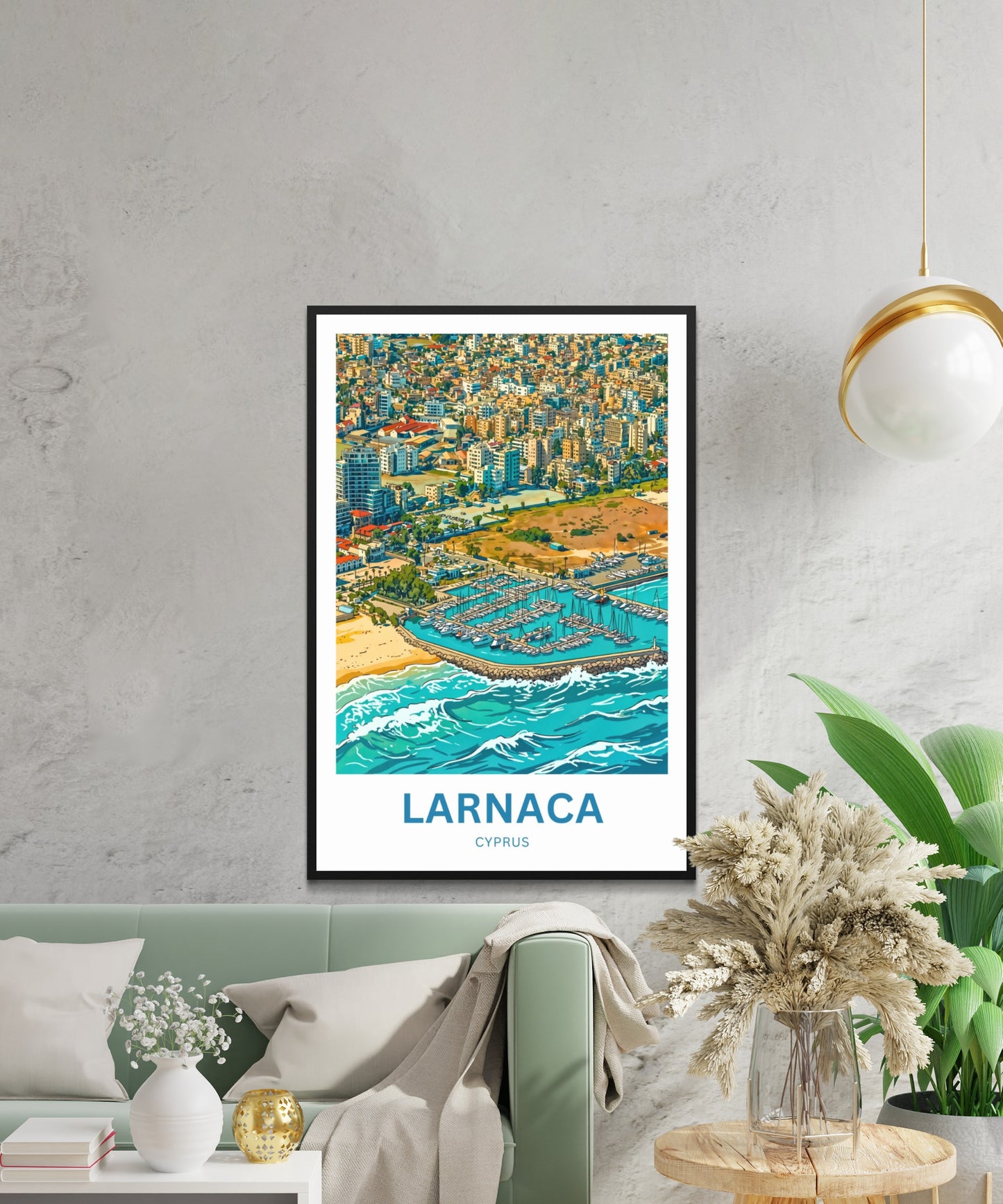 Larnaca Travel Poster - Cyprus Bay