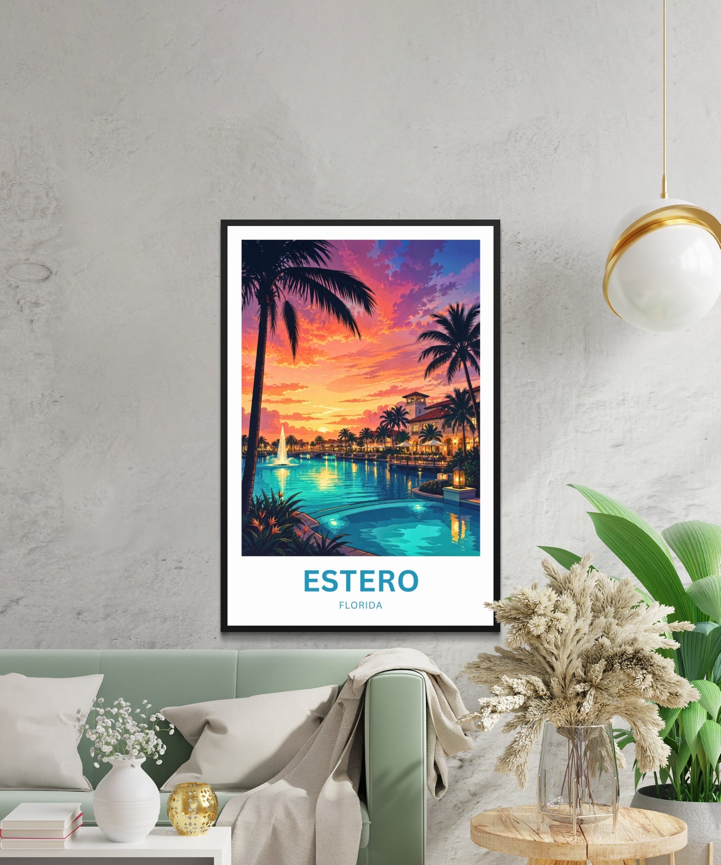 Estero Travel Poster - Florida Paradise Found