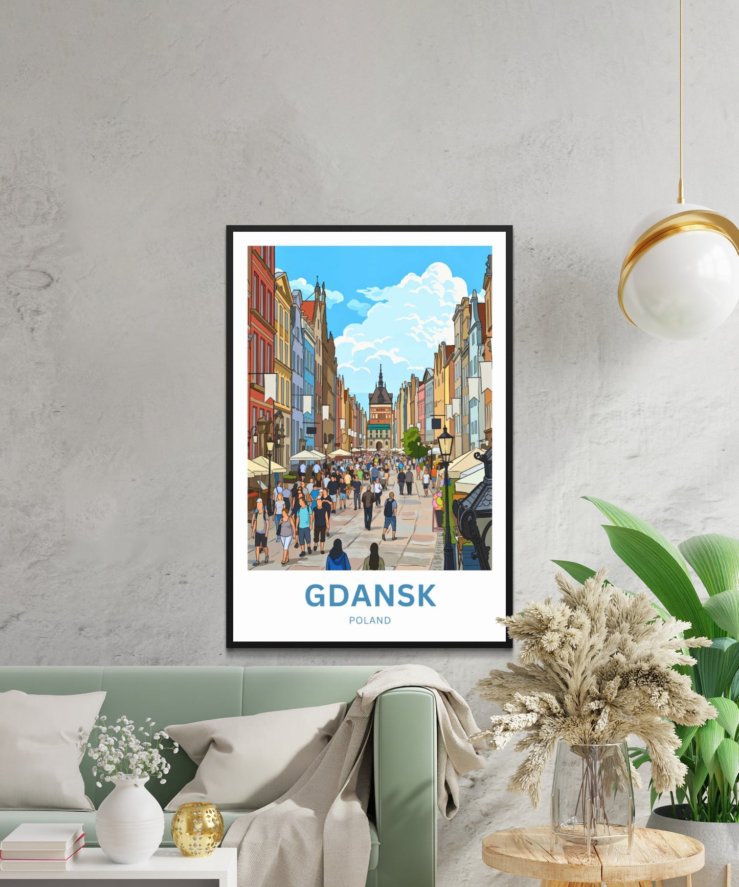 Gdańsk  Travel Poster - Market Street Parade
