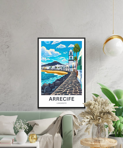 Arrecife Travel Poster- Lanzarote Coastal Charm