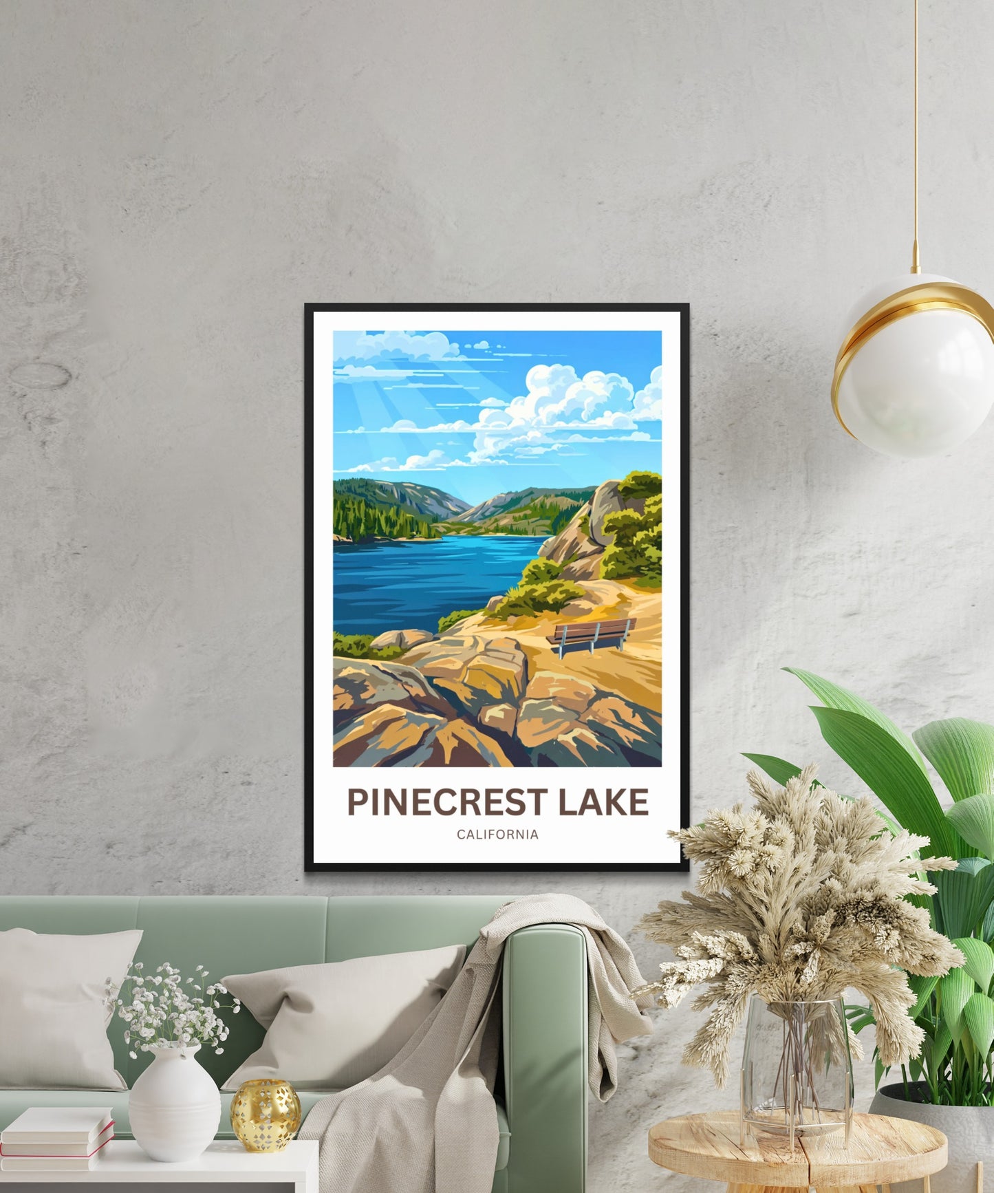 Pinecrest Lake Travel Poster - Into the Sierra Calm