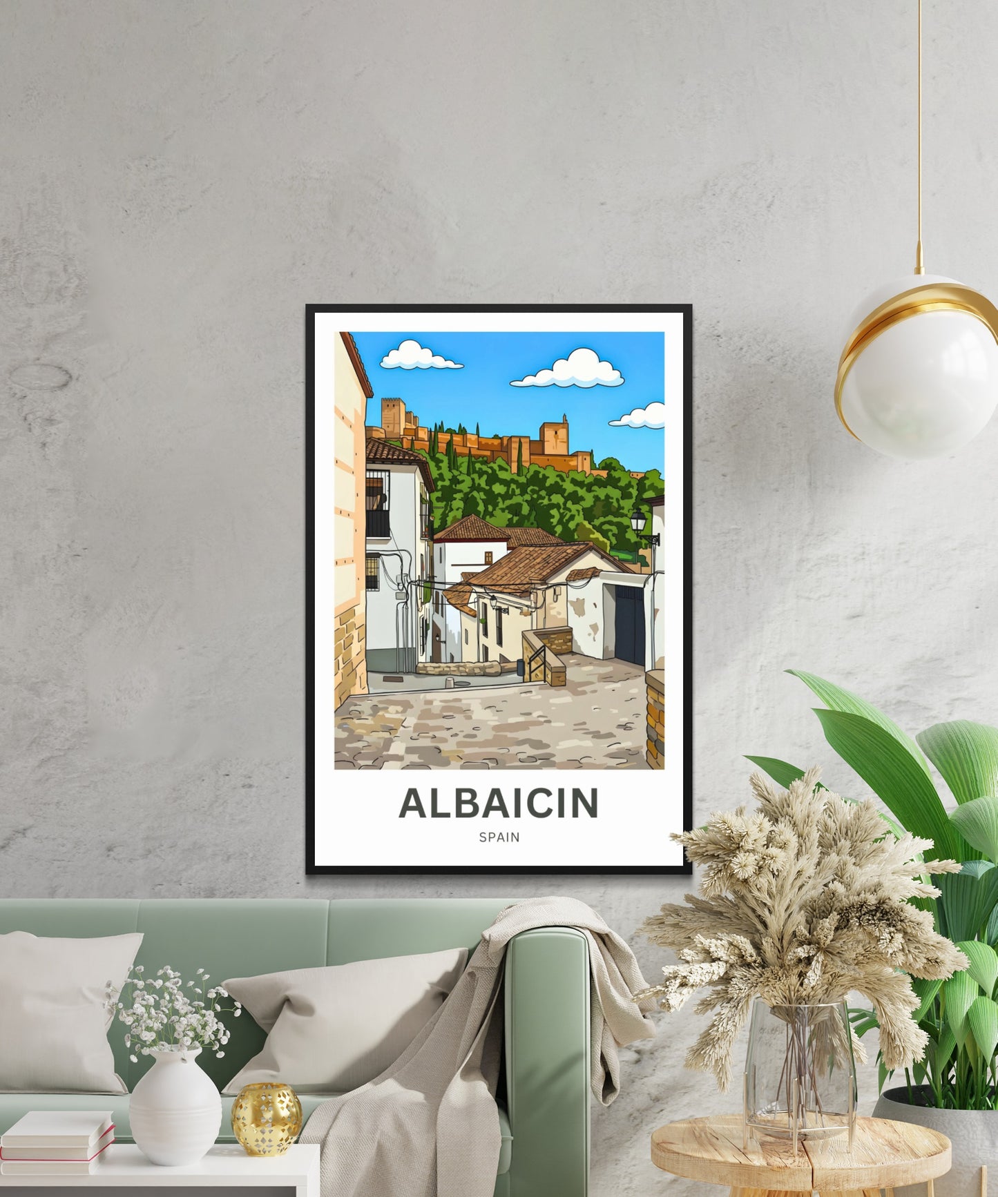 Albaicín Travel Poster - The sight of Alhambra