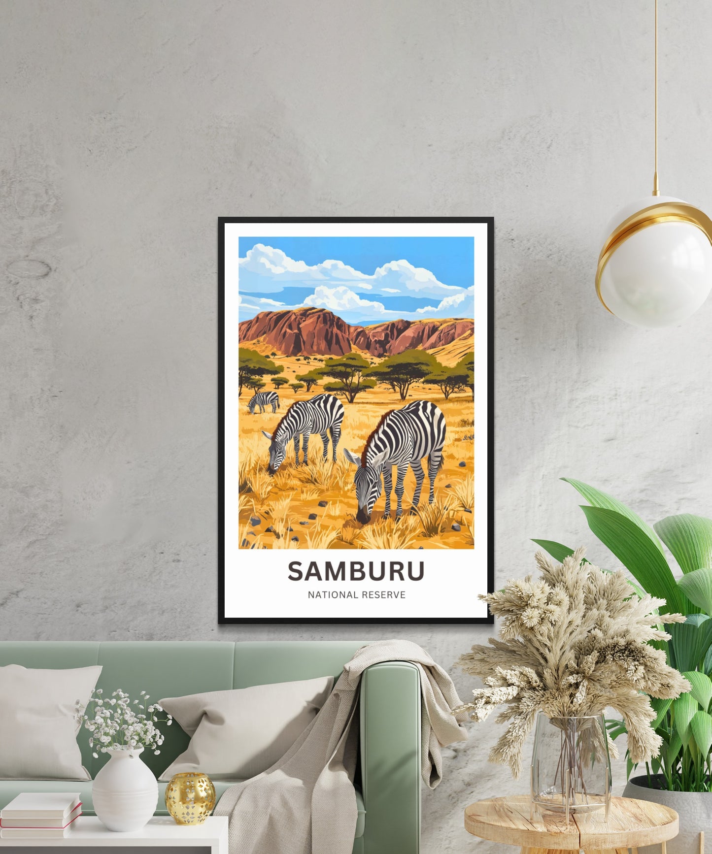 Samburu National Reserve Travel Poster - The Wild Life of Kenya