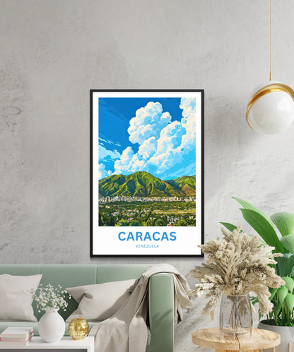 Caracas Travel Poster - City Beneath El Ávila