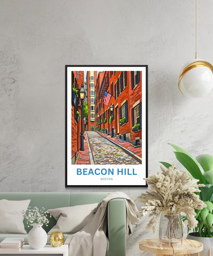 Beacon Hill Travel Poster -  Mesmerizing Street