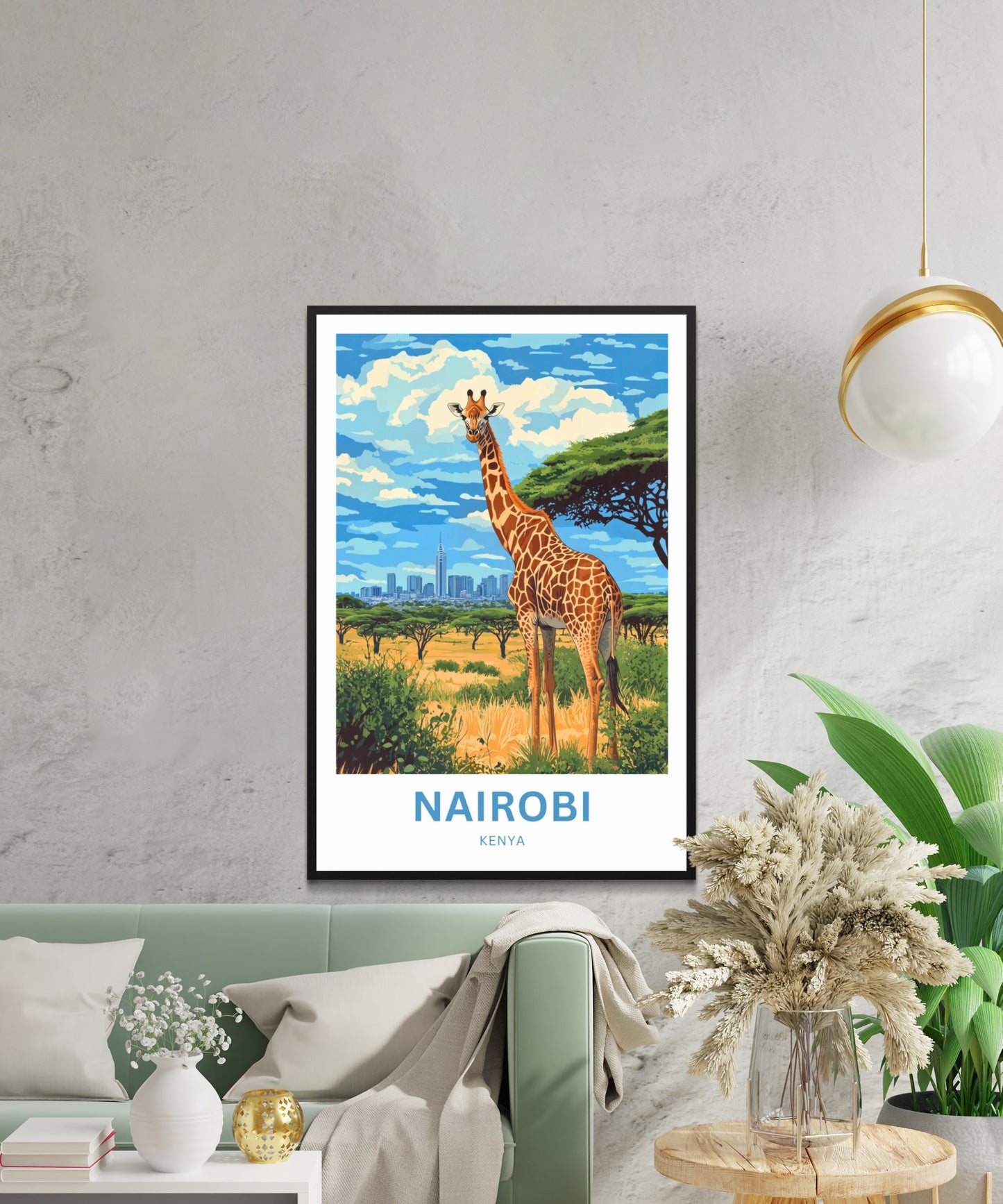 Nairobi Travel Poster - Captivating Kenya City Skyline View